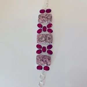 Rhodochrosite gemstone bracelet